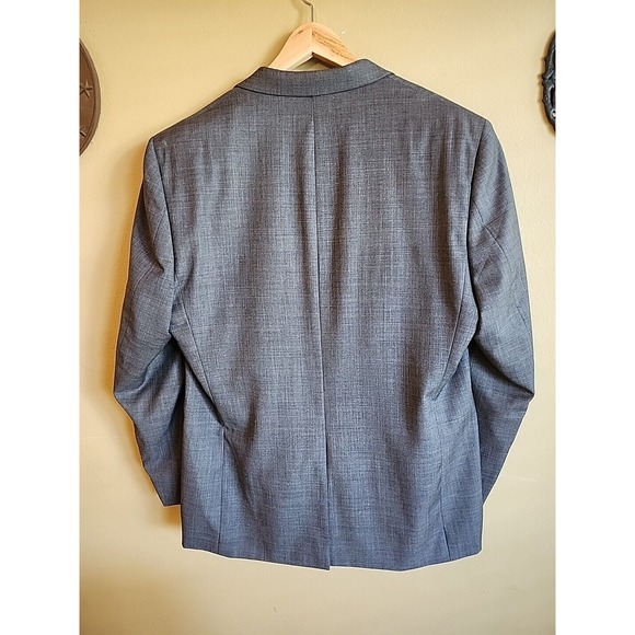 Lauren Ralph Lauren 46L Sports Coat Blazer Gray Jacket 2 Button Wool - Picture 5 of 10